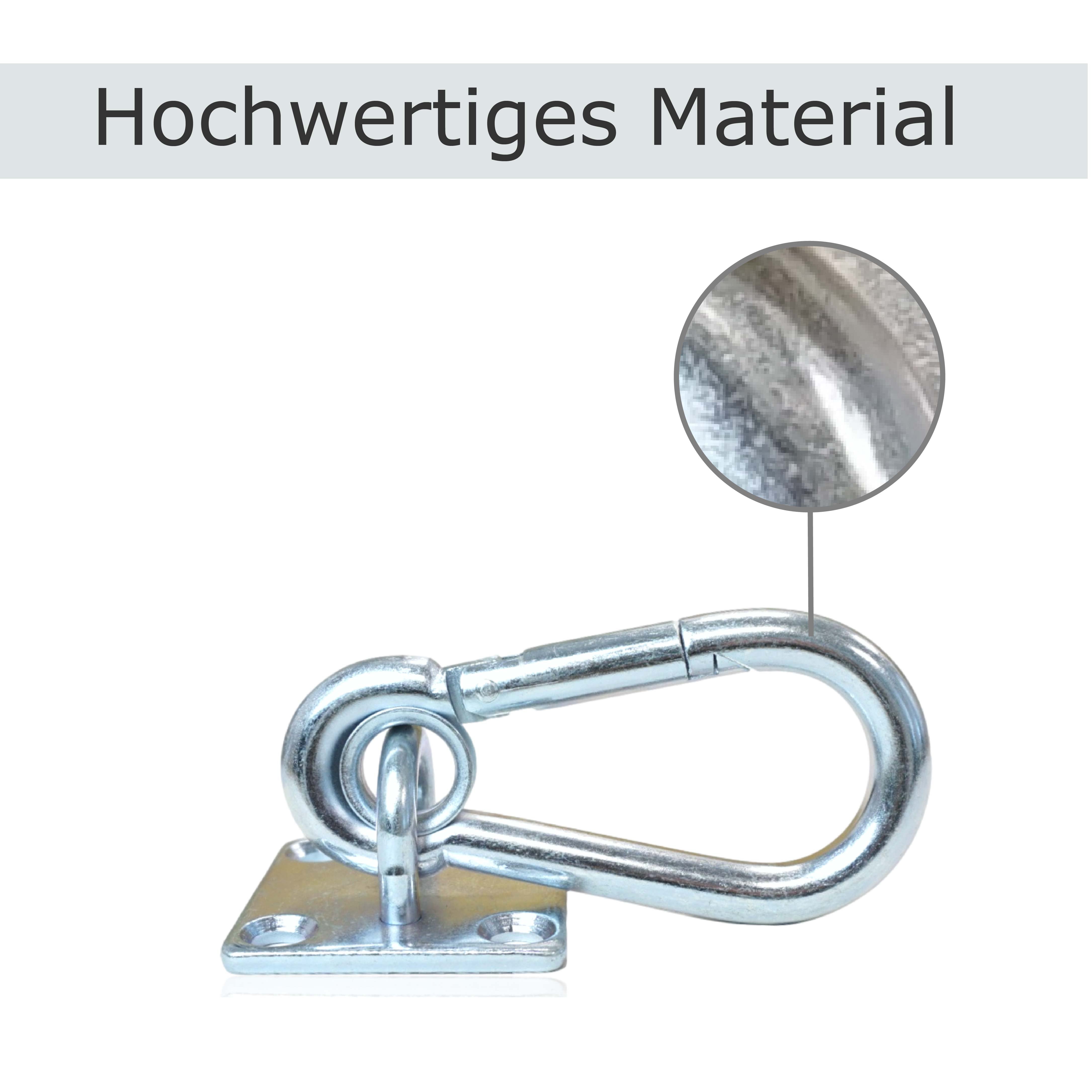 Anbindering mit Karabiner für Pferde, zum Schrauben